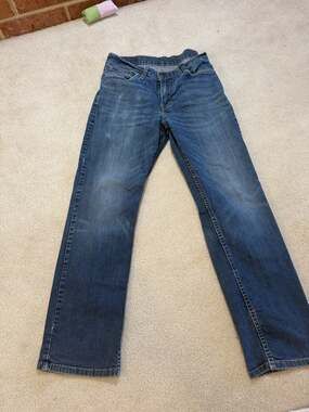 Levis 514 Jeans Mens 30x30 Blue Straight Leg Denim Pants Faded Wash